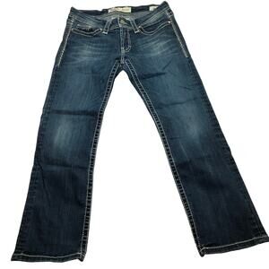 BKE Buckle Sabrina Straight Leg Whiskering Slightly Distressed Jeans 28